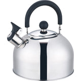 2.5 Litre Stainless Steel Whistling Kettle with Folding Handle - Assorted Colours