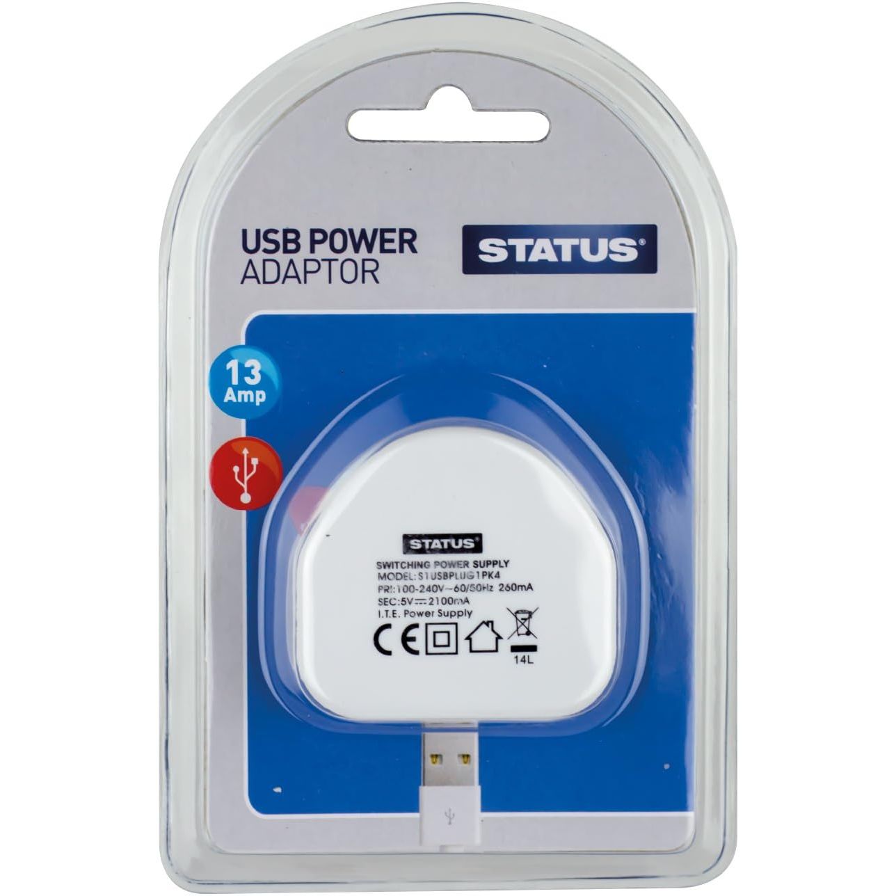 Single Port USB Power Adaptor Plug