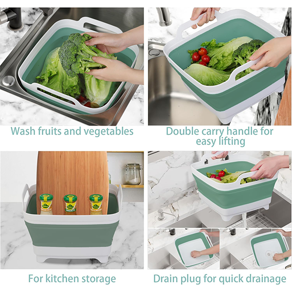 Collapsible Sink With Plug - Assorted Colours