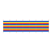 Windbreak Traditional Stripe - 8 Pole Tall