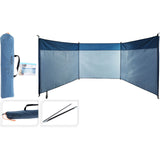 Compact Lightweight 4 Pole Wind Screen Blue