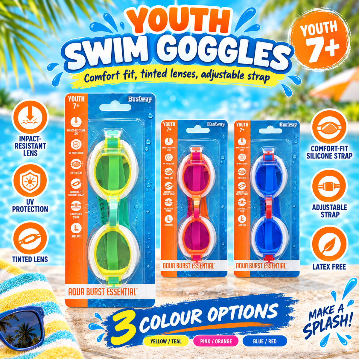 Youth Swimming Goggles 7+